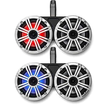 キッカーマリンタワースピーカー新品 ブラックLEDタワーバーウェイク艇 Amazon.co.jp: KICKER ブラック デュアルウェイクタワーシステム