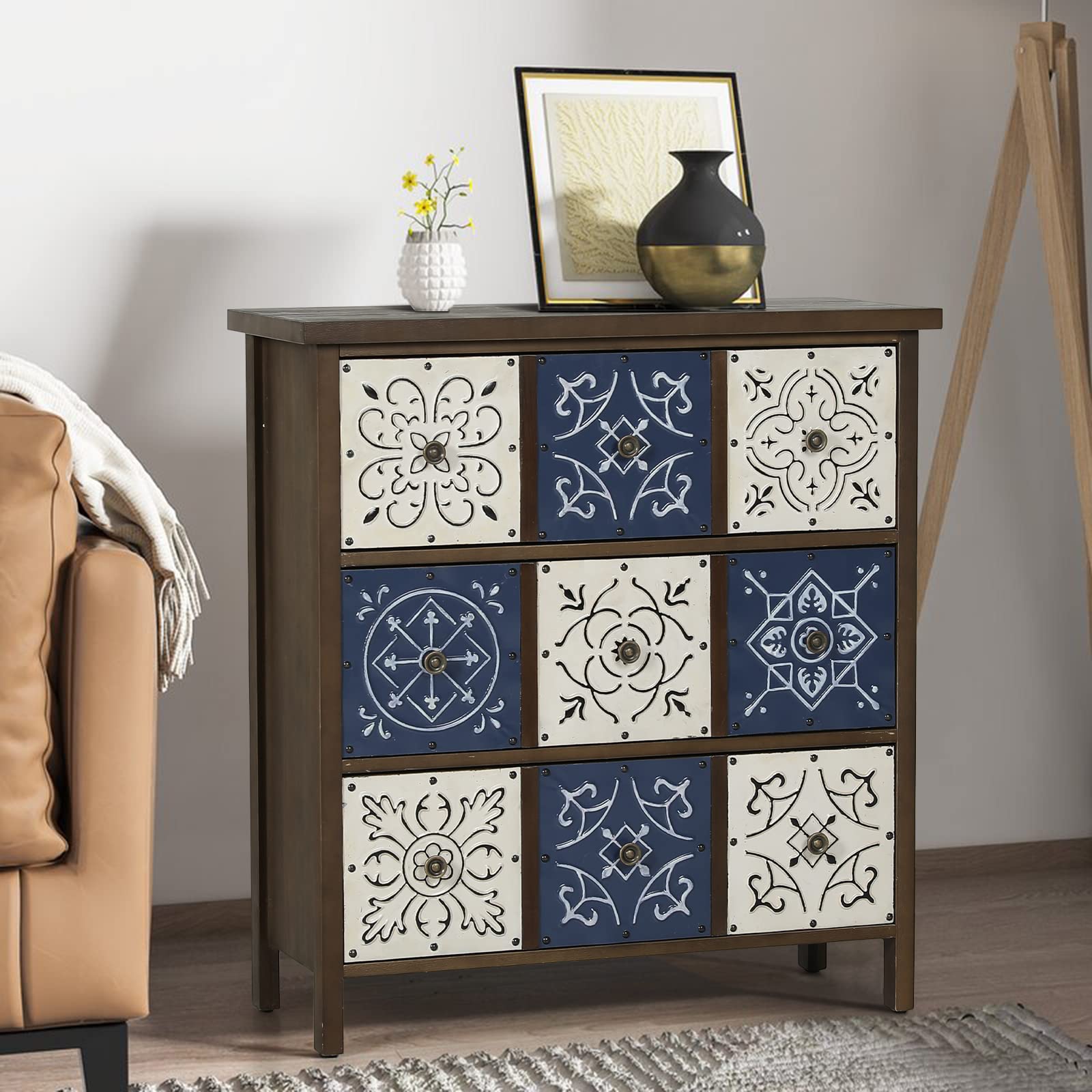 Buy Sophia & William Accent Storage with 3 Drawers Distressed