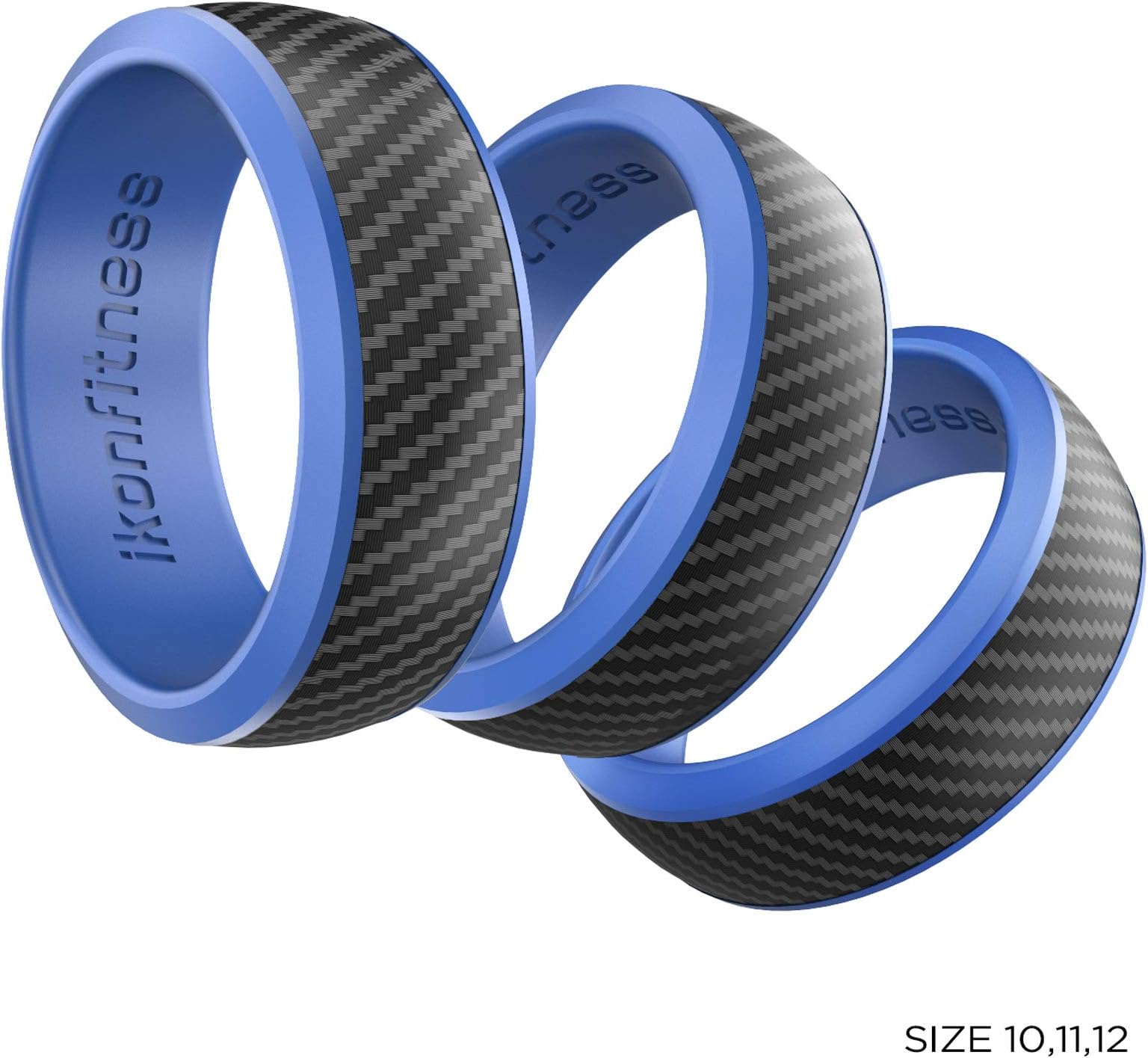 Silicone Wedding Ring for Men and Women- 3 Pack Rubber Wedding Band in Three Different Sizes - for Work, Mechanics, Sports, Workout Ring - Come with a Gift Box