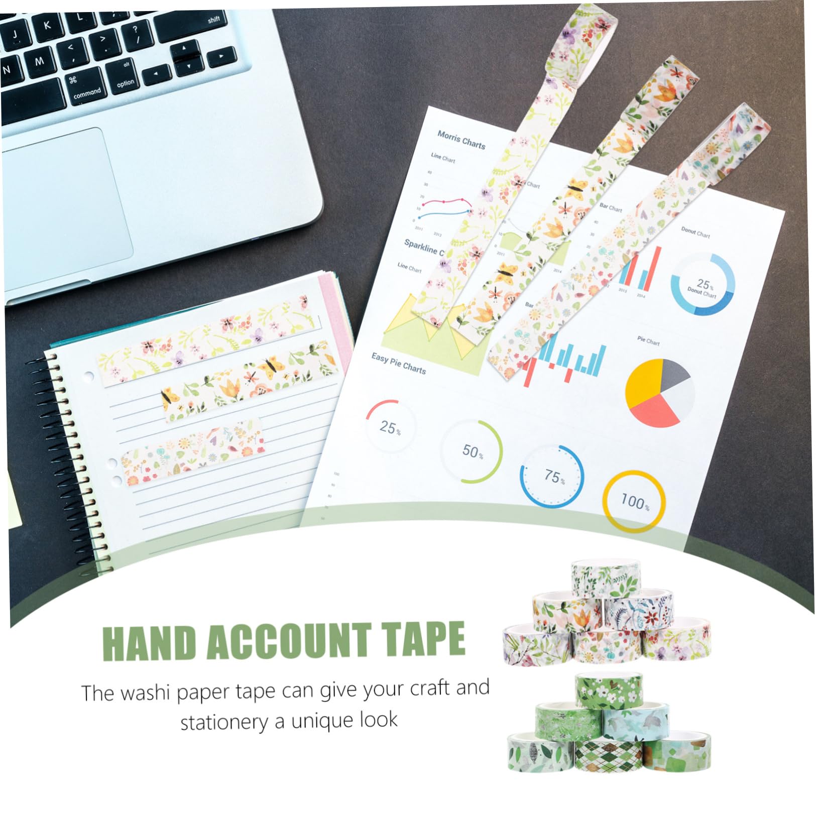 NUOBESTY 36rotoli Nastro Washi Per Scrapbook Adesivi Decorativi Carta Per Diario e Fai Da Te Metri Per Facile Da Strappare e Applicare Per Decorazioni Creative e Artigianato