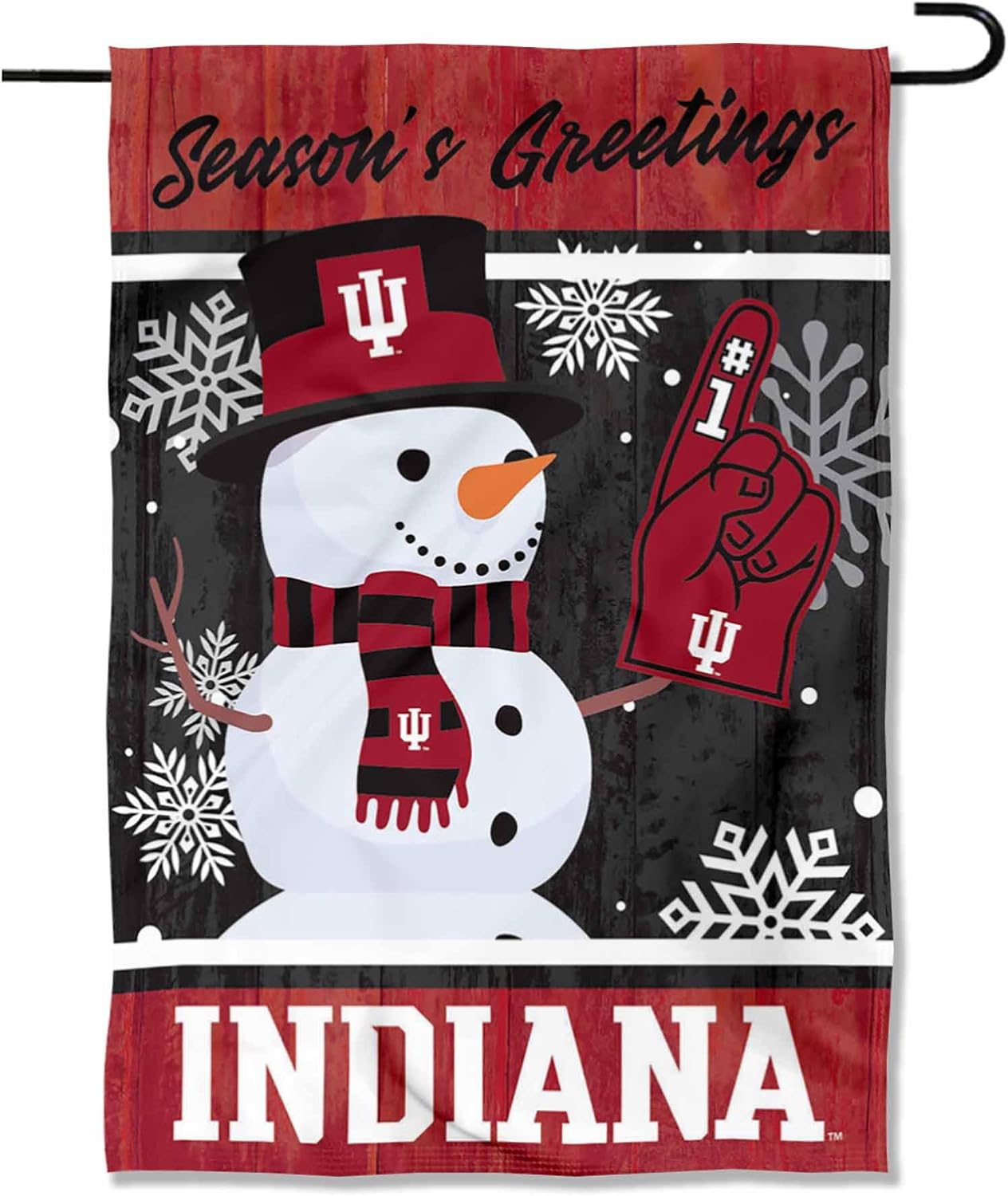 Indiana Hoosiers Holiday Winter Snow Garden Banner Flag