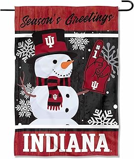 Indiana Hoosiers Holiday Winter Snow Garden Banner Flag