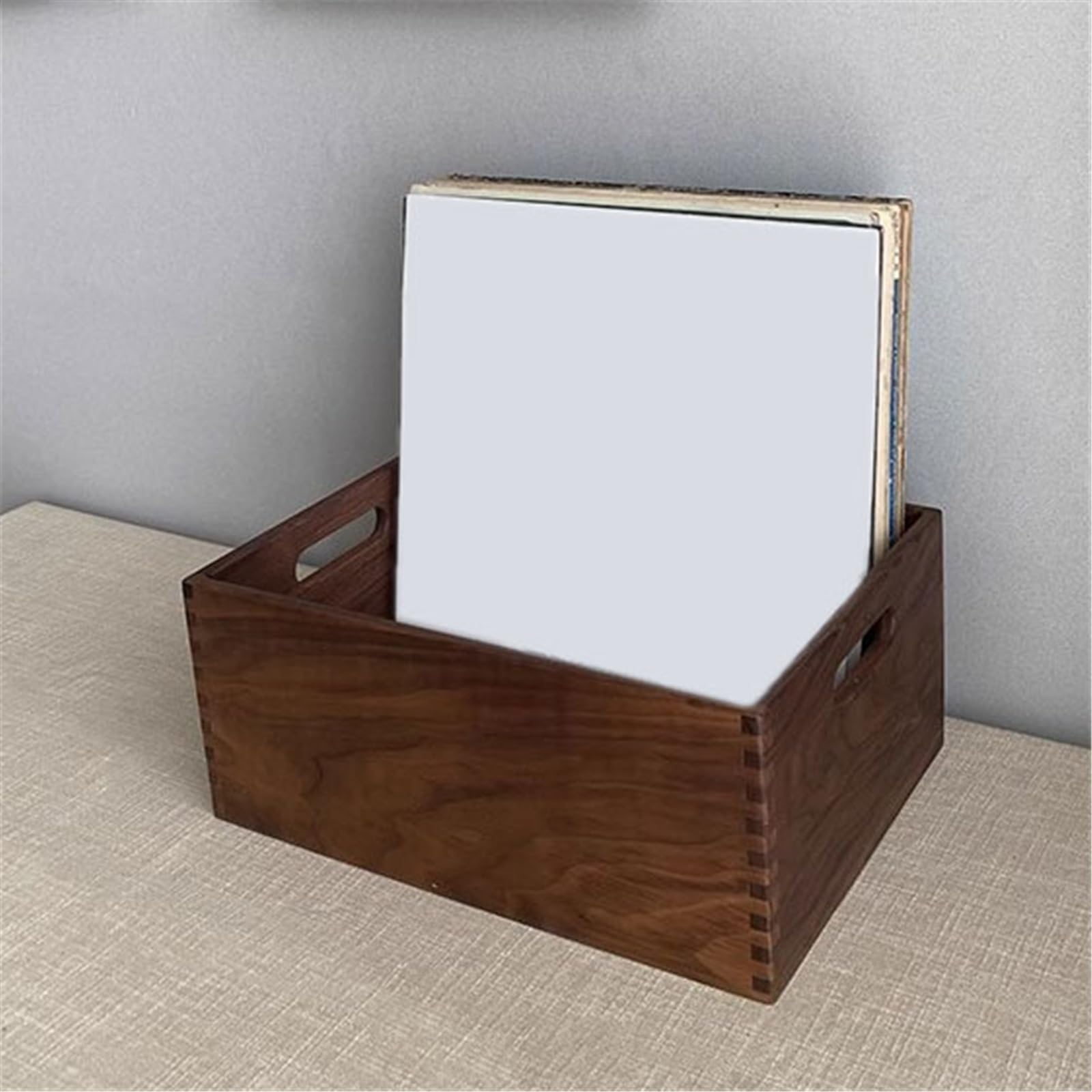 Ufficio Home Custodia for dischi in vinile in legno Minimalismo retrò Scaffale porta dischi