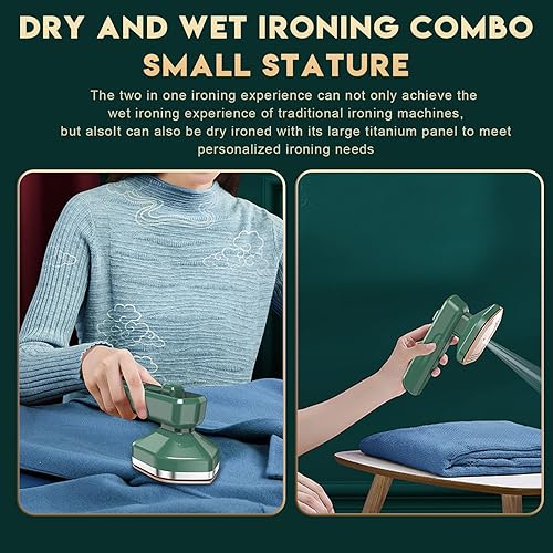 Miniatura 3 de Máquina de planchar de mano, planchadora de mano, planchado en seco y húmedo, vapor fuerte, plancha de vapor portátil con tanque de agua