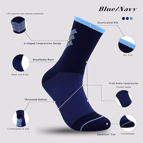 Miniatura 4 de Kodal Calcetines de compresión de hilo de cobre que reducen la hinchazón, mejoran la circulación, apoyo cómodo para uso durante todo el día