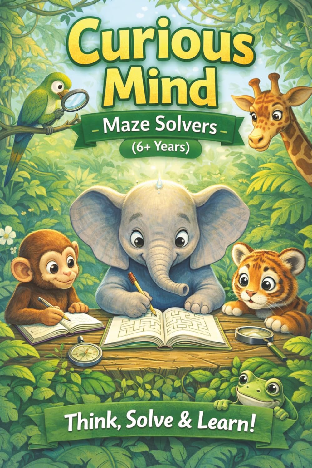 Maze puzzles for Curious minds: Perfect Maze book for curious minds | Think Solve and Learn | 50+ puzzles | Solutions included