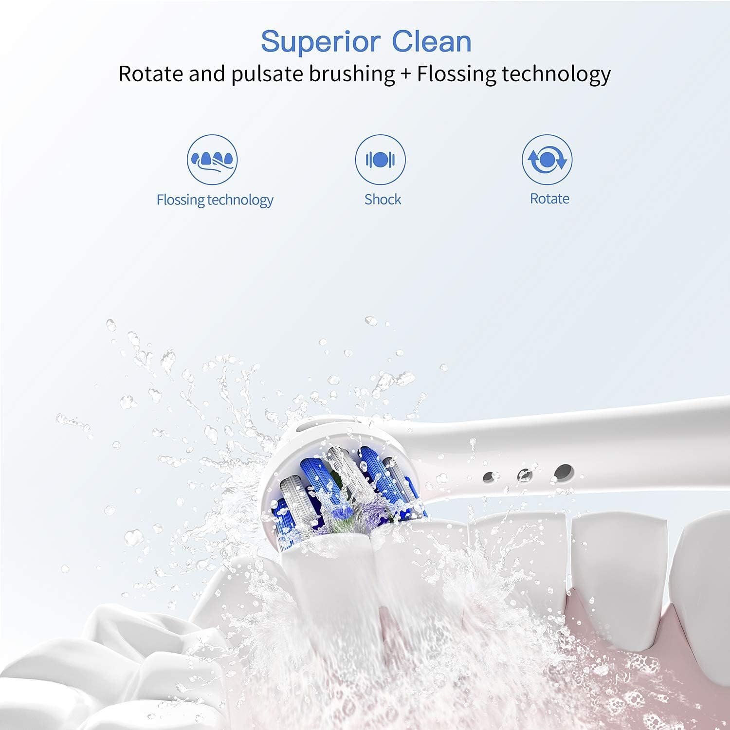 Replacement Toothbrush Heads for Oral B Braun, 4 Pack Professional Electric Toothbrush Heads, Precision Clean Brush Heads Refill Compatible with Oral-B 7000/Pro 1000/9600/ 5000/3000/8000 (4pack)