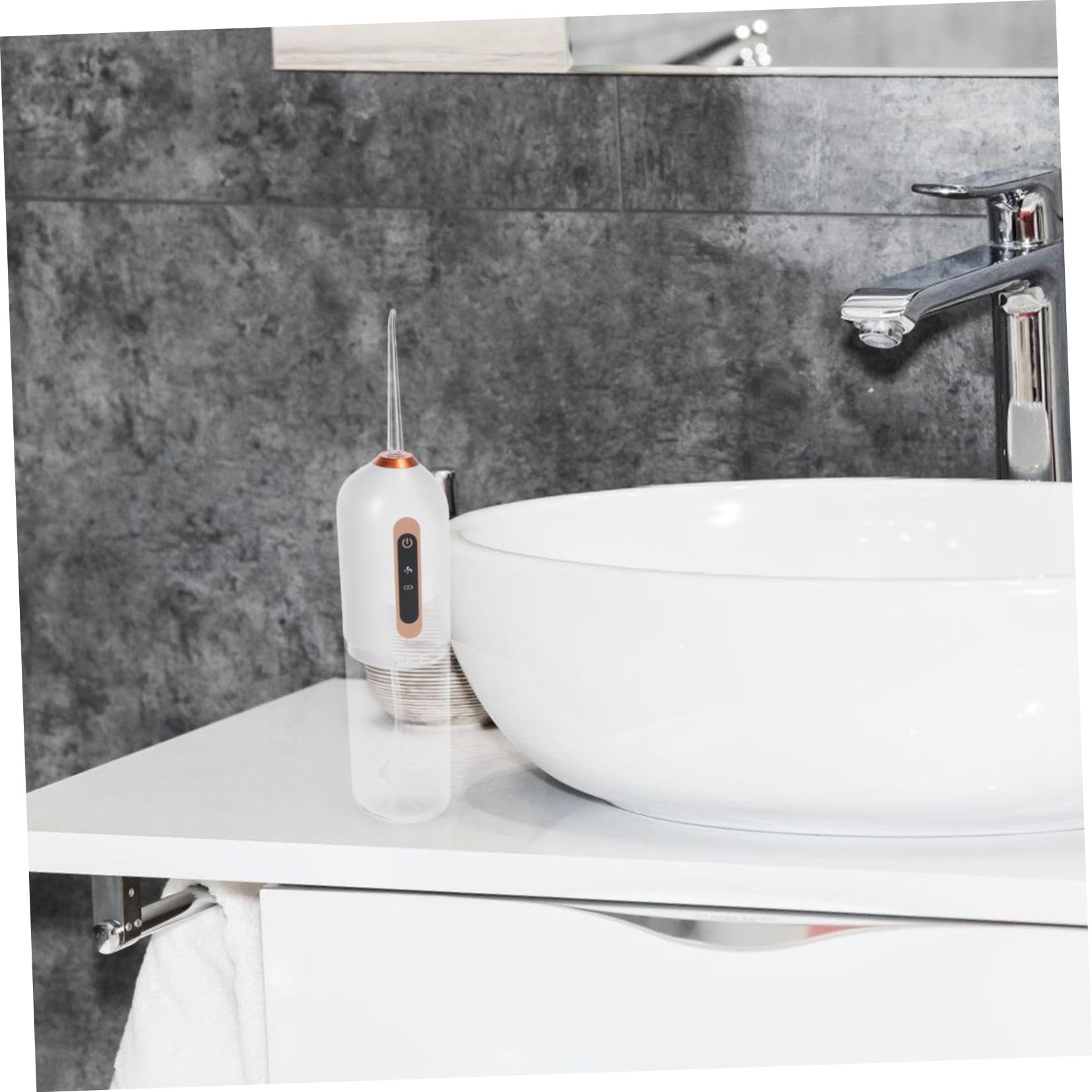 FRCOLOR Irrigador Bucal Portátil Mini de Carga USB Resistente al Agua para Uso Viajes Cuidado Bucal Irrigador Dental Inalámbrico