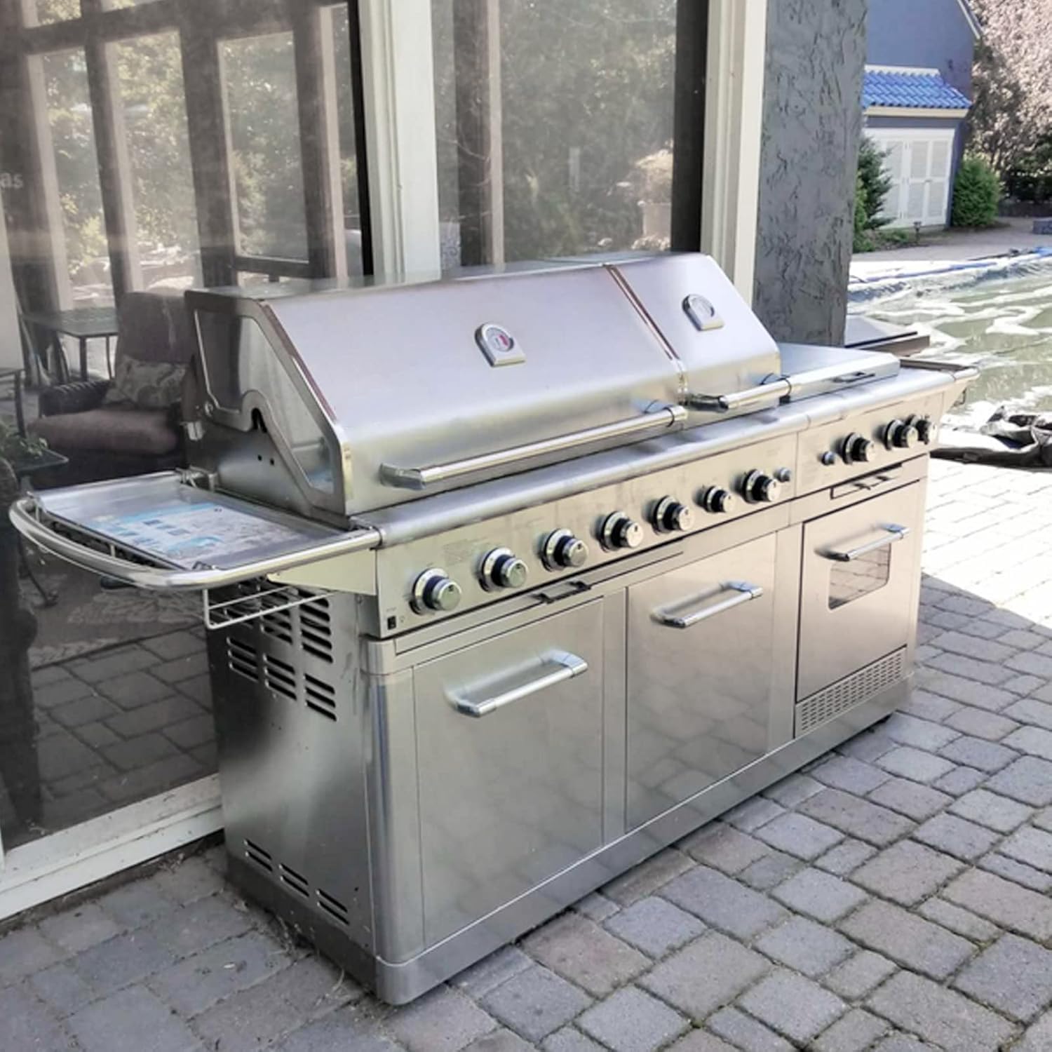 19 1/4" Cooking Grates Replacement Parts for Nexgrill, Kitchen Aid, Kirkland, Jenn Air, Brinkmann and Other Grill, 7MM Solid Stainless Steel Cooking Grid for Members Mark