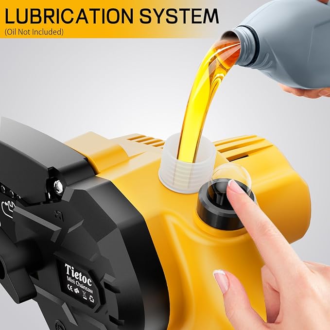 The Super Mini Chainsaw 6 Inch Cordless is a powerful tool that can cut through a 6-inch diameter log in just 8 seconds, making it as efficient as a monster! Equipped with an 880 watt high power motor and manganese steel chain, this mini chainsaw is perfect for quick and easy cutting tasks. The auto oiler system ensures that the chain stays lubricated for smoother cutting, reducing wear and tear on the machine. With 2 large capacity batteries, this cordless mini chainsaw will finish all your cutting tasks, making it perfect for wood cutting, garden pruning, and more.