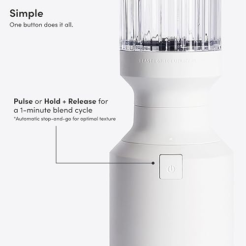 Miniatura 4 de La licuadora mini Beast | Licuadora de cocina de sobremesa mini | Mezcla licuados, batidos, aderezos, salsas, salsas para mojar | Incluye tapa de