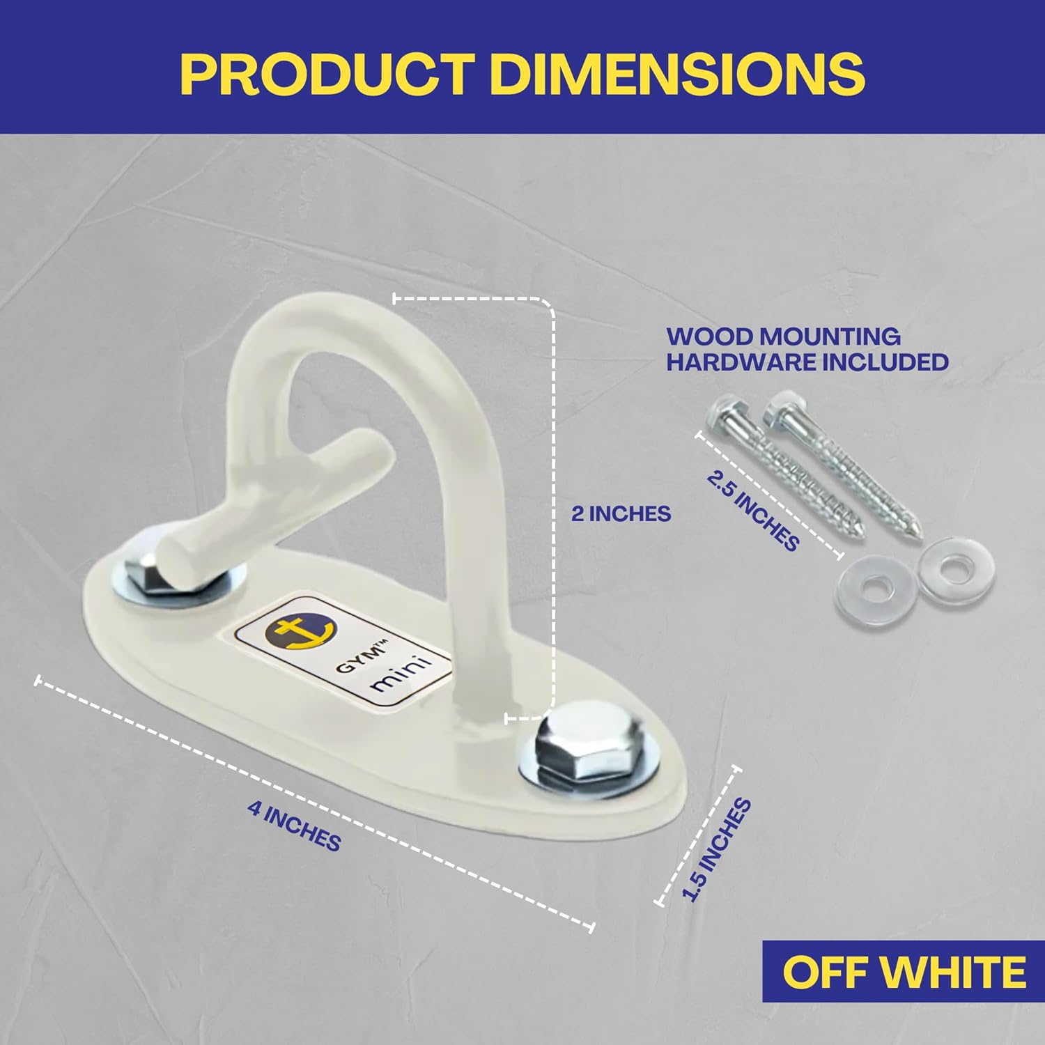 Anchor Gym Mini H1 - Resistance Band Wall Anchors for Home Workouts | Wall Mount Anchor for Resistance Bands, Stretch Straps & Suspension Trainers