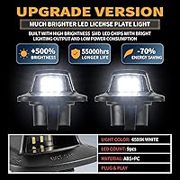Vista 2 de Gempro Luz LED de matrícula para Dodge Dakota 1997-2011 luz trasera 2 piezas, 6000 K blanco