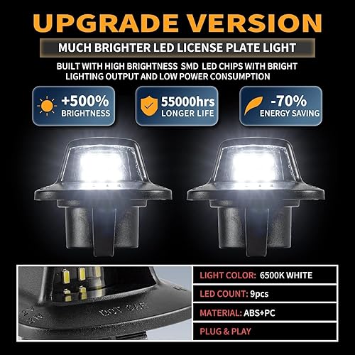 Miniatura 9 de Gempro Luces LED para matrícula, lámparas traseras para camioneta Dodge Durango 2014 2015 2016 2017 2018 2019 2020 2021 2022