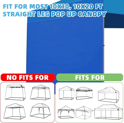 Miniatura 6 de Paredes laterales de tienda de campaña para toldo desplegable de 10 x 10, paquete de 3 paneles solares instantáneos, impermeable y protección UV,