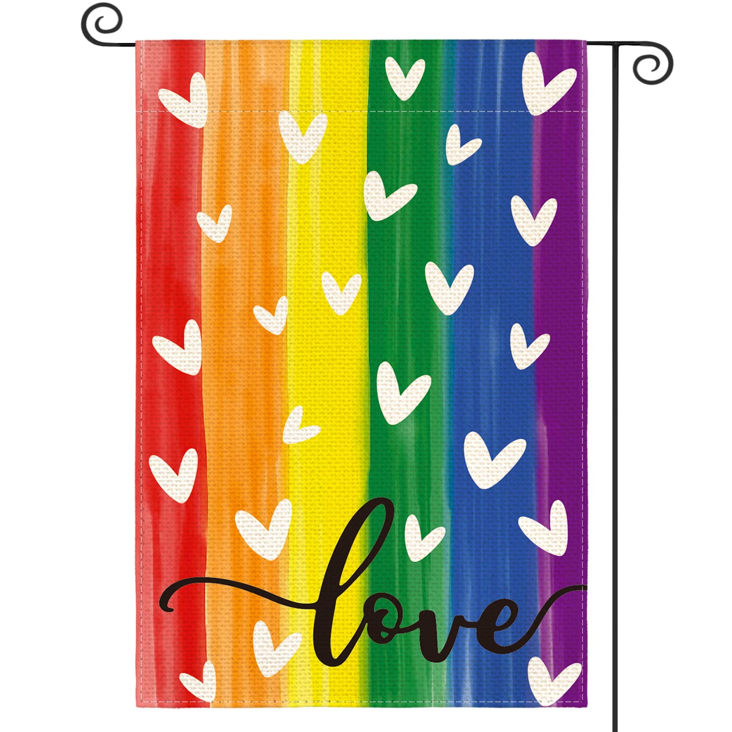 Drapeau Intersexe Arc-en-ciel Drapeau Progress LGBTQ AhfuLife 1.5x0.9m - Double Face œillets Laiton - Pour Pride Drapeau LGBTQ