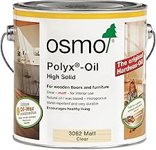Osmo Polyx®-Oil - Hard Wax Oil 3062, Clear Matt, 0.375L - Durable for Furniture, Water-Resistant Floor Wax, Wood Treatment & Wood Finish - Ideal for Oak, Pine, Spruce, Beech & More