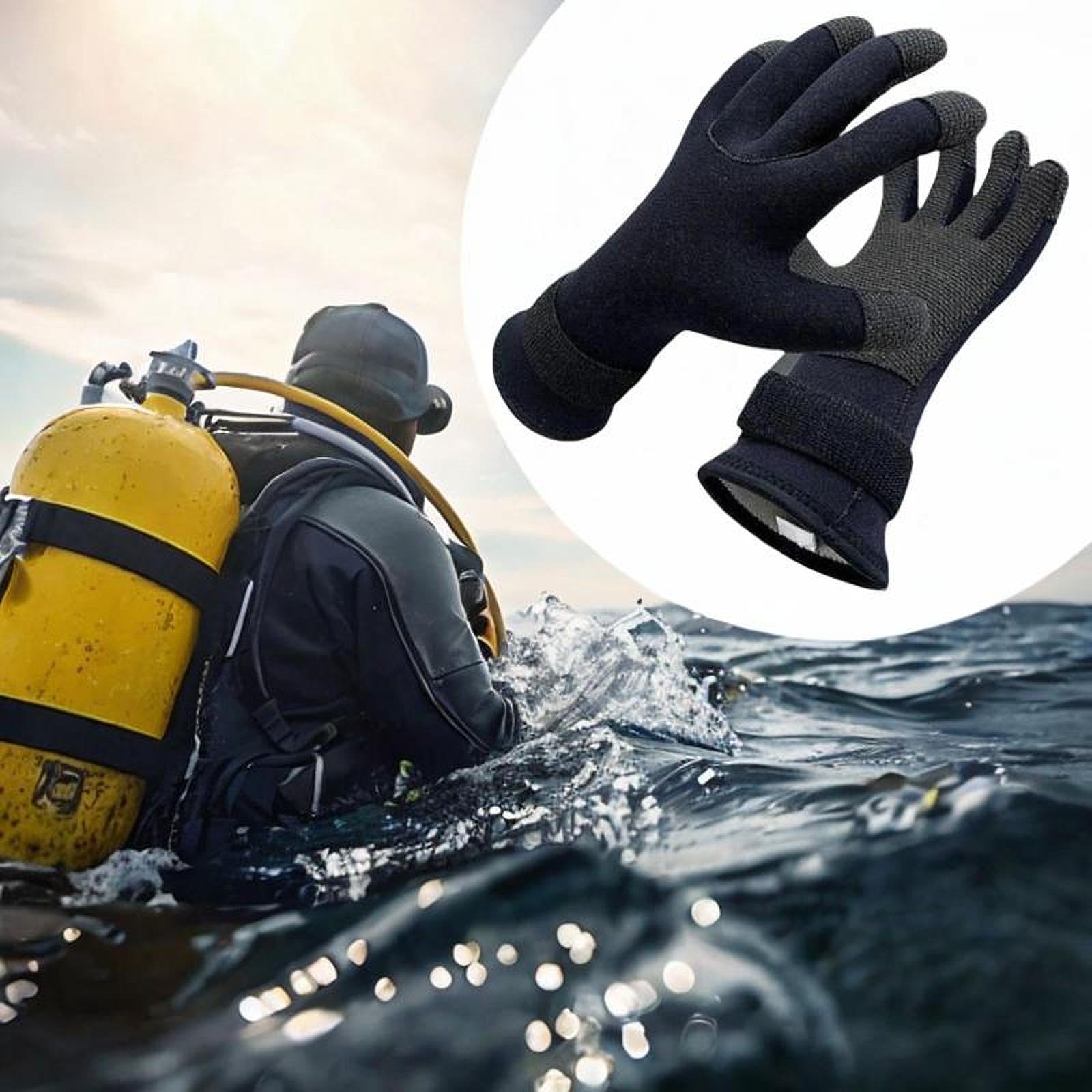 Guanti da Sub Guanti Acquatici Guanti Termici in Nylon Guanti da Snorkeling Leggeri Confortevoli Pratici Adatti per Surf Kayak Immersioni