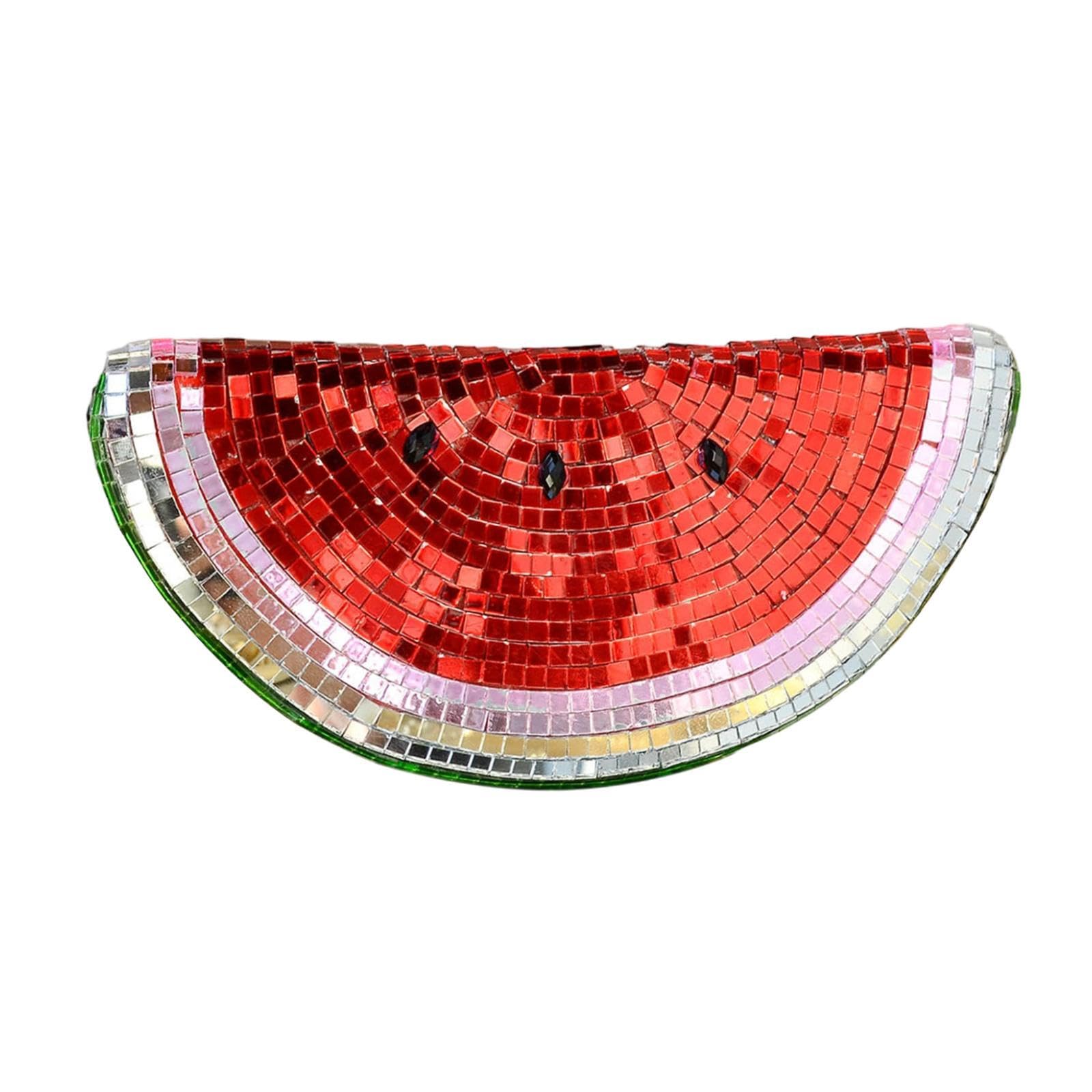 Disco-Wassermelonen-Ornament, Spiegelkugel-Ornament, Partydekoration, Frucht-Requisite für Geburtstage