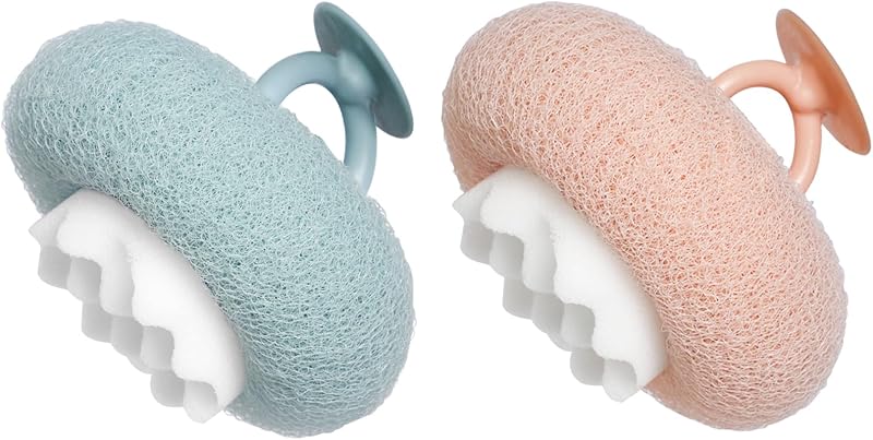 Esponja de banho em formato de girassol com ventosa YUMMIS, 2 cores