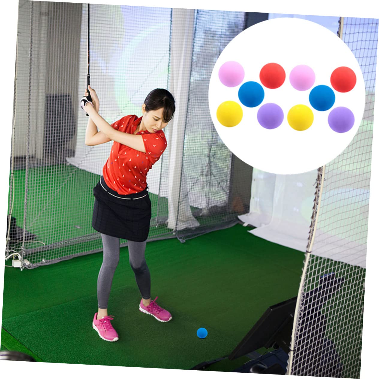 Sosoport Golf Groß Üben Indoor-bälle Für Indoor-Training Fitnessball Gymnastikballe Gynastikball Gummiball Übungsbälle Balltraining Trainingsball Synthesekautschuk