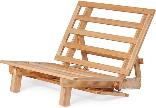 Miniatura 2 de Marco triple de madera de sofá cama, futón de madera - (Ahorro de espacio, acabado natural) Ideal para espacios pequeños, casas rodantes y muebles