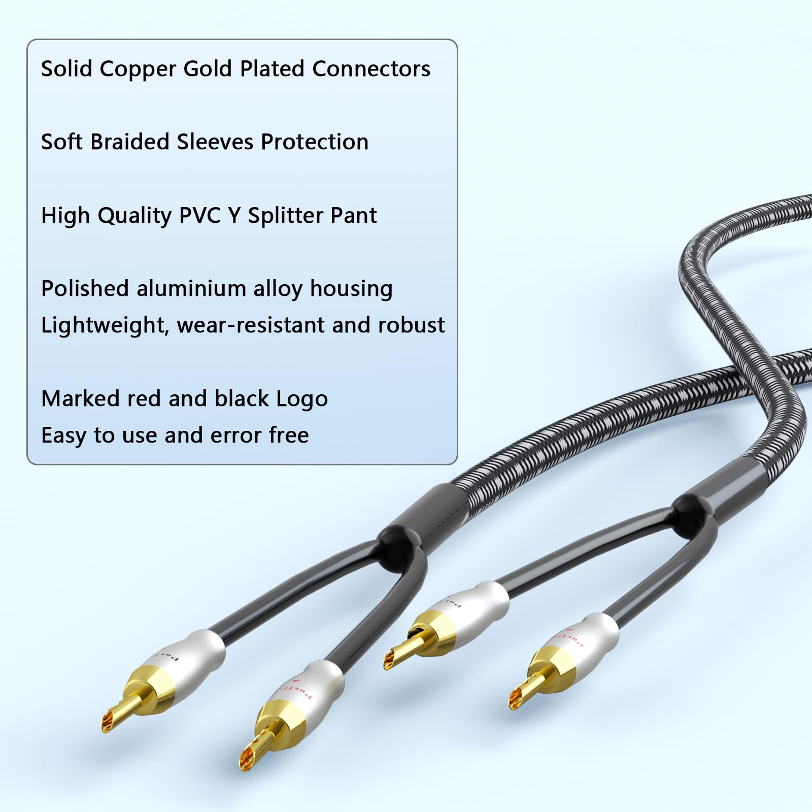 Amazon | Preffair 1ペア 14AWG/2mm2 HiFiスピーカーケーブル OFC 銅