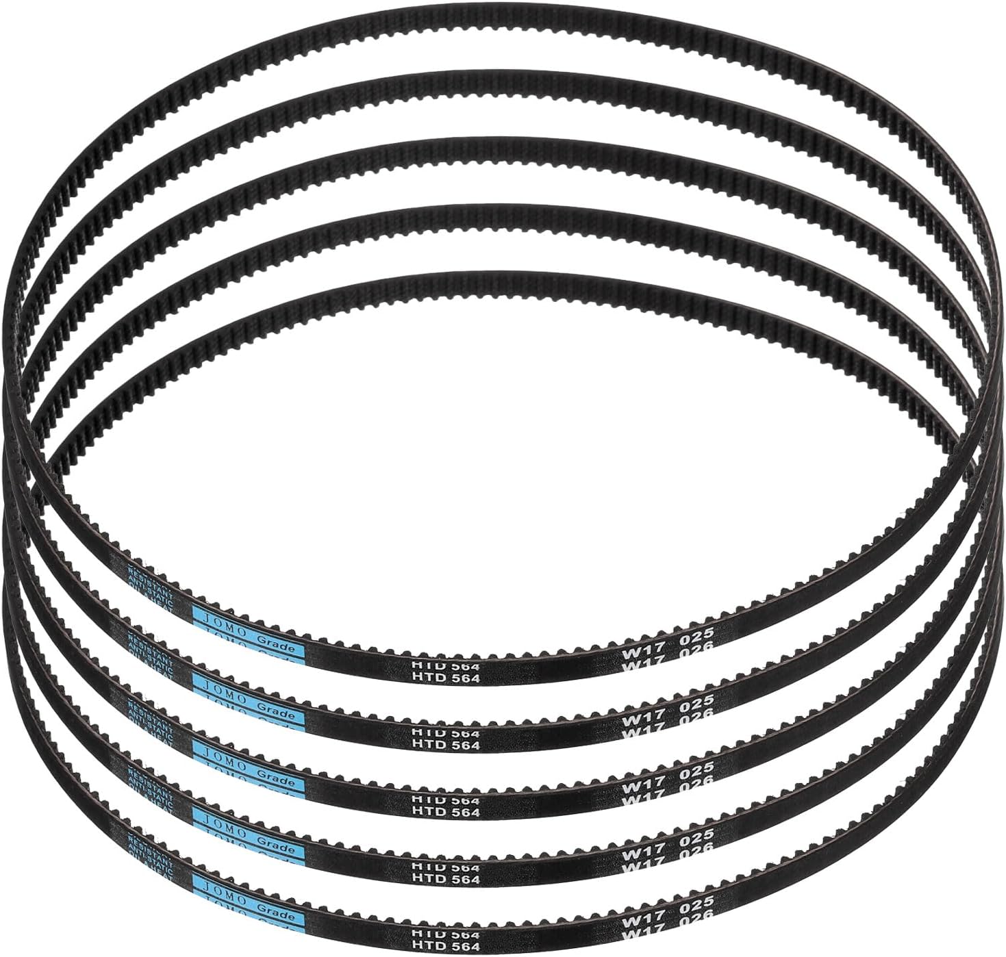 uxcell 5pcs HTD-3M Rubber Timing Belt 192 Teeth, 576mm Pitch Length x 6mm Width x 2.4mm Height, Closed Loop Pulley Timing Belt