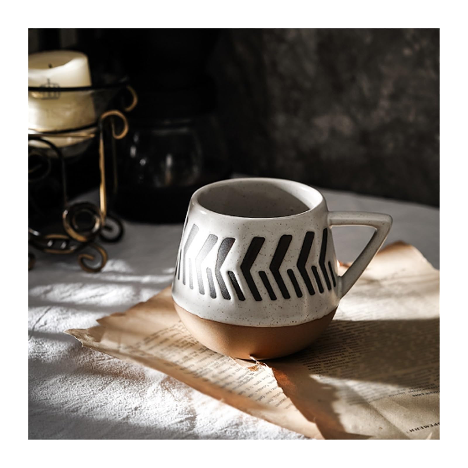 Tasse ronde en céramique nordique idéale pour votre pause café latte cocooning