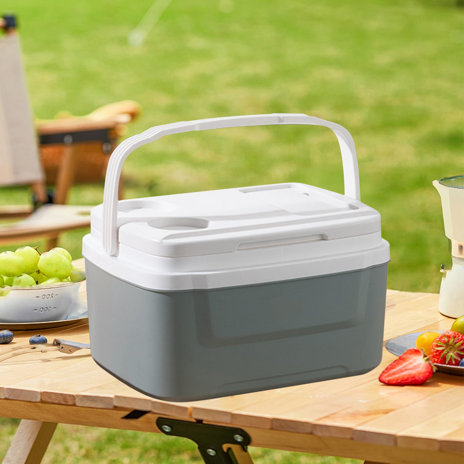 Lodówka Kempingowa Przenośna Chłodziarka Samochodowa Skrzynia Do Lodu Lunch | 8L Przenośna Torba Termoizolacyjna Na Lunch Na Jedzenie I Napoje, Wędkowanie, Plażę, Podróże, Imprezy,
