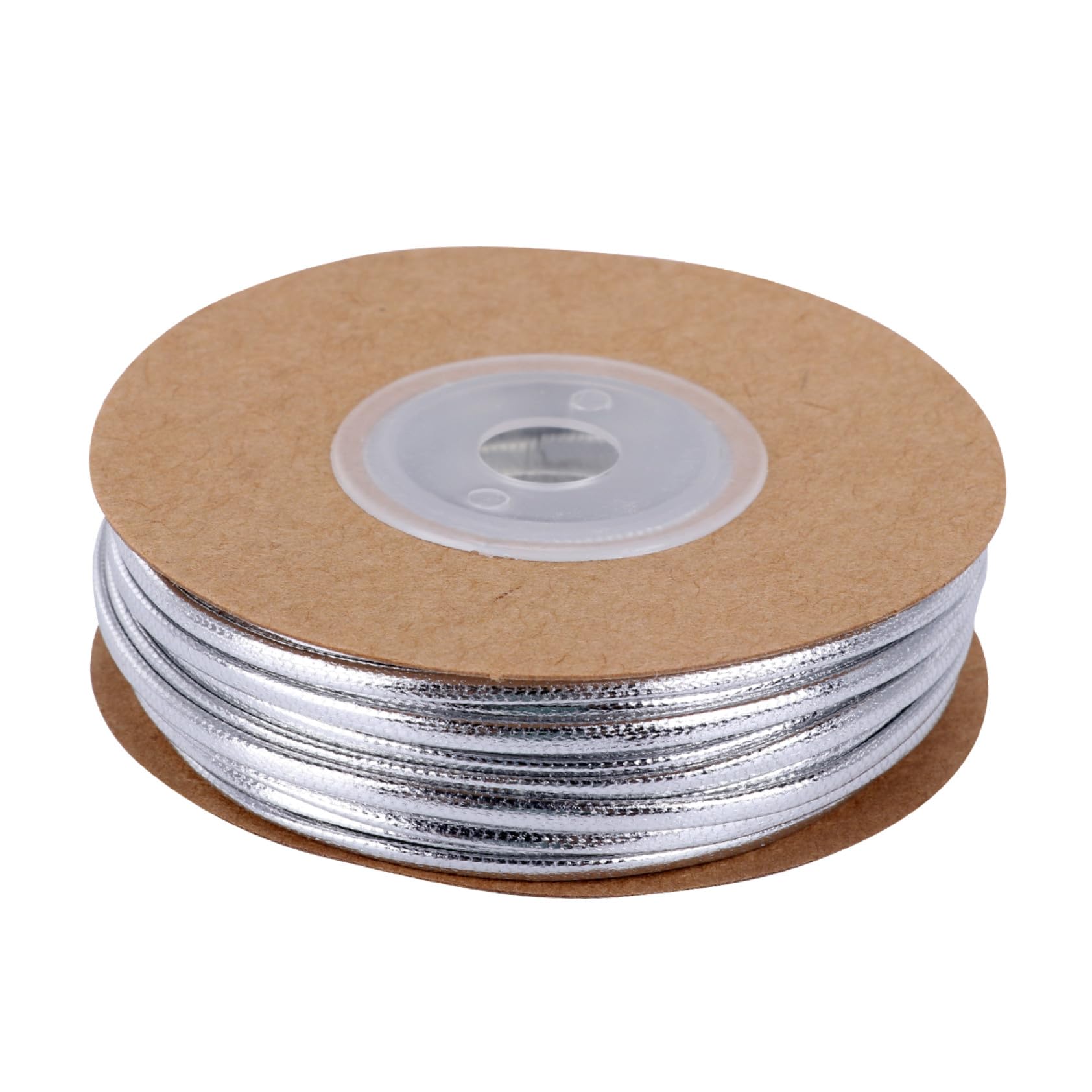 LIFKOME 15m Cordino in Pelle Argentato Bobina Per Creazione Di Gioielli Filo Per Intrecciare Per Bracciali e Collane Fai Da Te