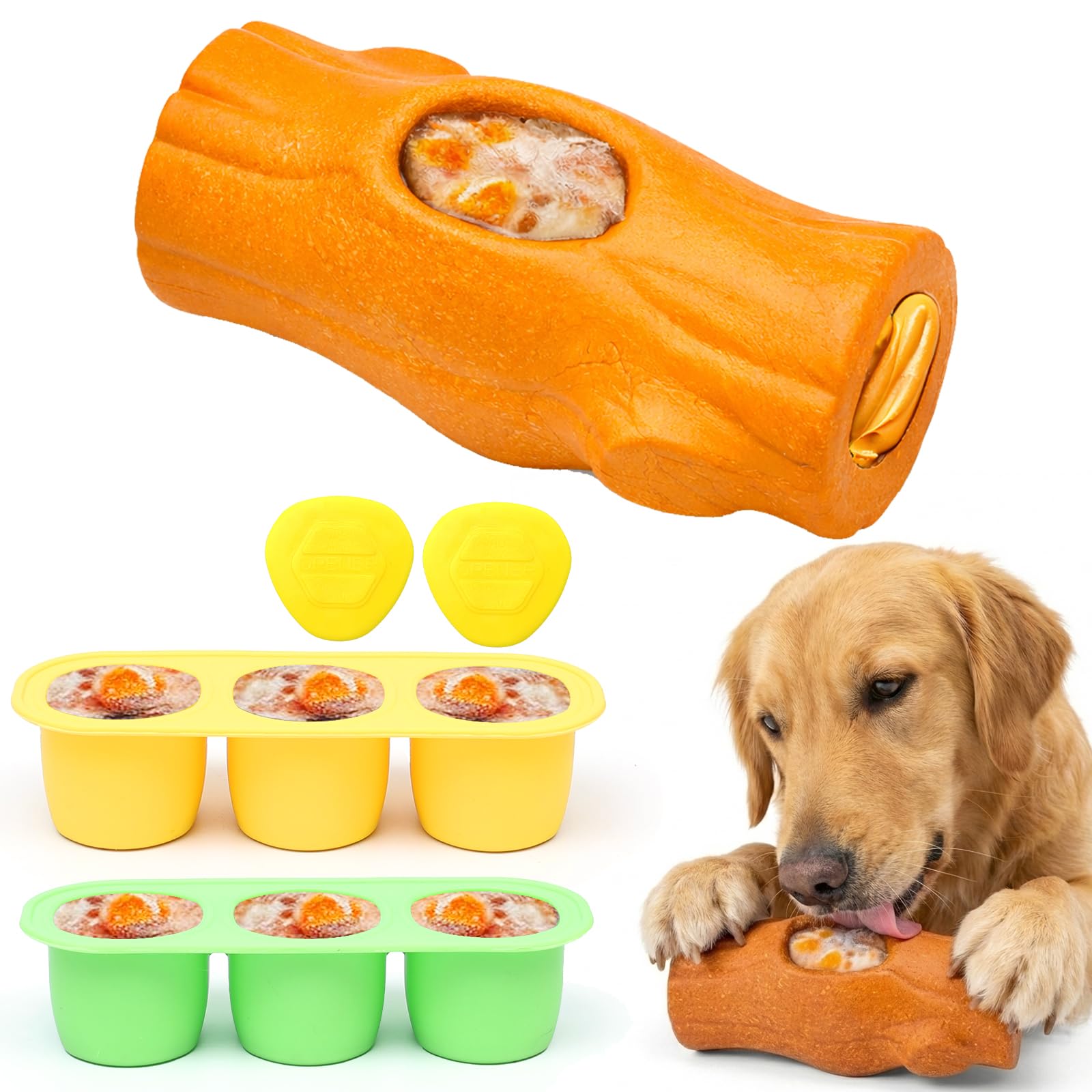 ClariVora Orange Dog Stump Toy