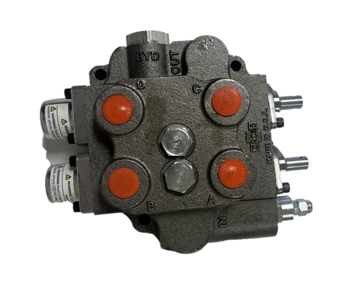 Cross Double Spool Both 3-Position 4-Way Open Center Control Valve USA Made Farmer Bob's Parts SBA22