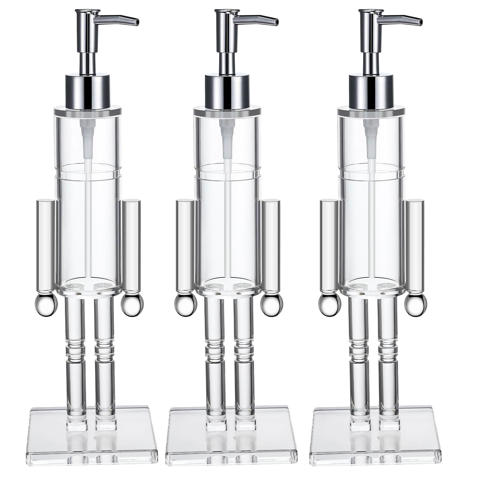Limtula Nutcrackers Themed Liquid Soap Holder, Transparent Dispenser for Bathroom Decor, Accessories Hand Soap Dispenser