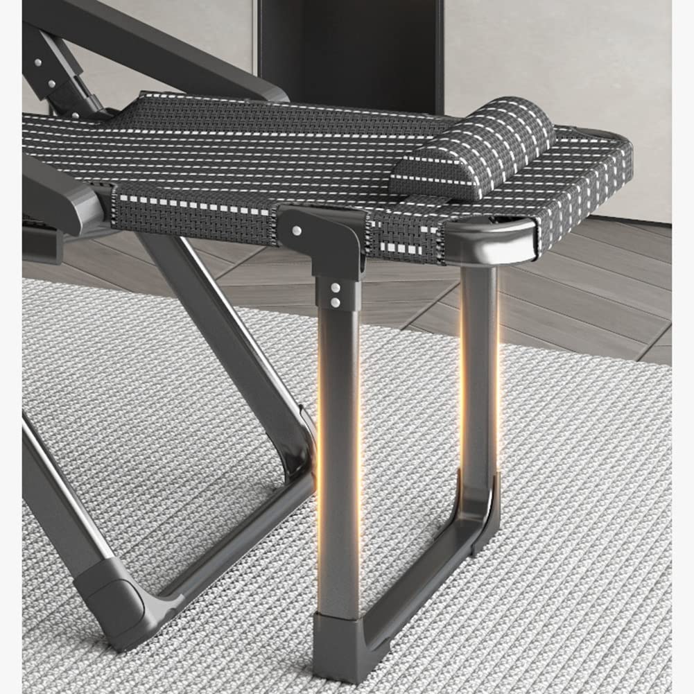 Fauteuil inclinable à gravité zéro – Fauteuil inclinable réglable avec Coussin et accoudoir massant, lit de Camp extérieur pour Piscine, Jardin et Plage, supporte 150 kg, Cadre en Acier dura
