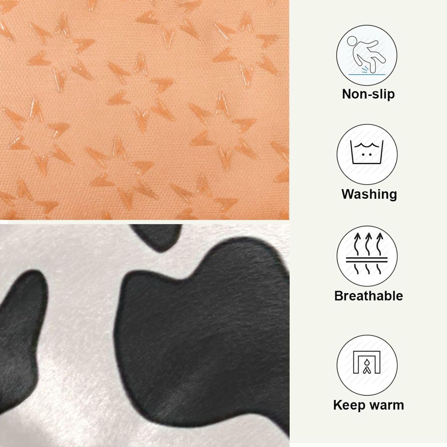 review Cow Print Crate Pet Bed, Portable Washable Dog Cat Mat, Soft Comfortable Pet Mattress with Non-Slip Bottom for Dogs Cats Sleeping, 36 x 24 Inch