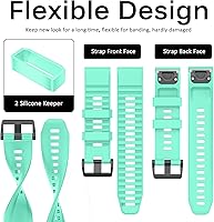 Vista 5 de Miimall Correa de silicona compatible con Garmin Fenix 7X, correa de reloj deportivo suave para mujeres y hombres, correa de repuesto flexible