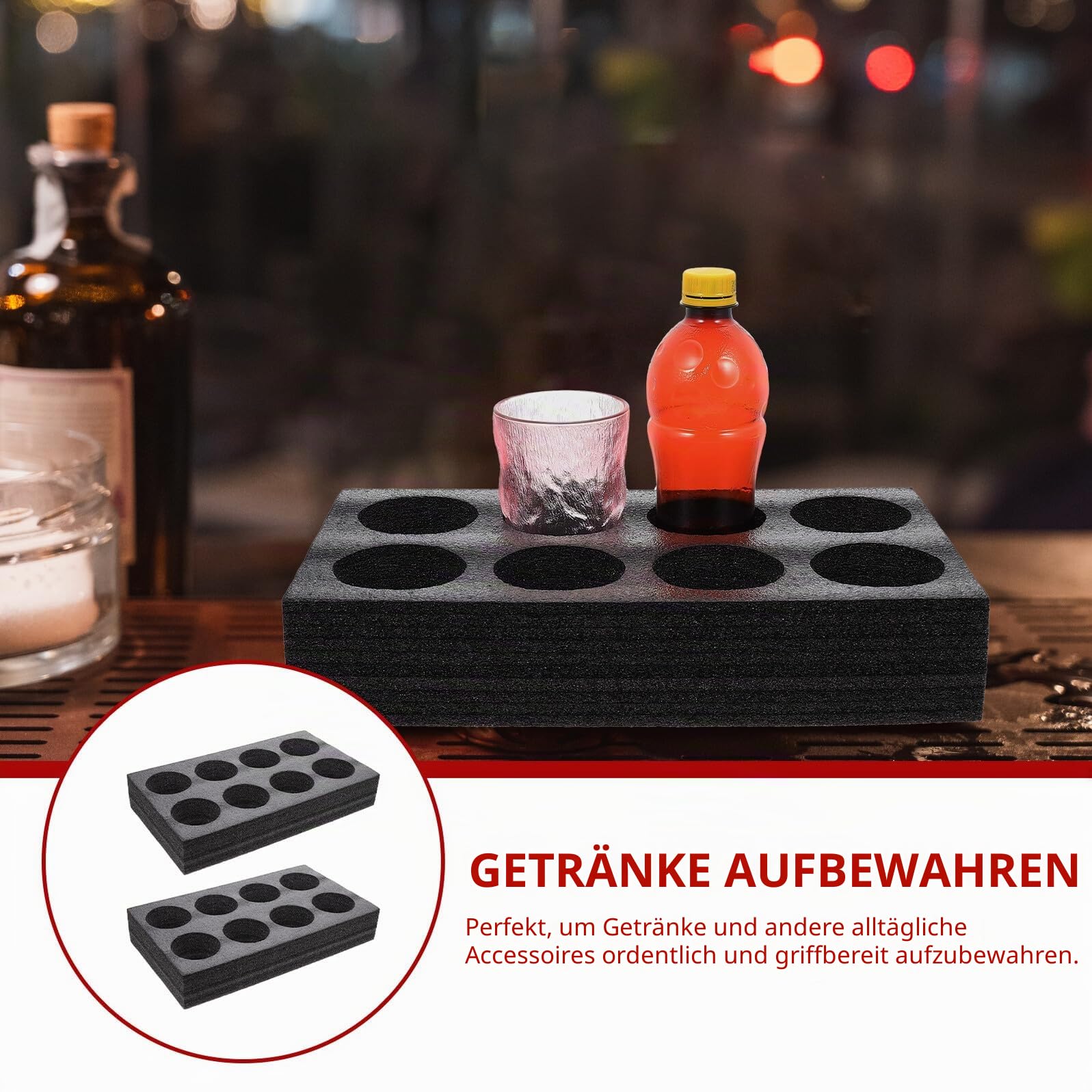 Tragbares 2-Loch Becherhalter Tablett Für Kaffee Milch Tee Getränketräger Mit Auslaufschutz Zum Sicheren Transport 13.78X7.87X2.76In Für Gastronomie Und Takeaway
