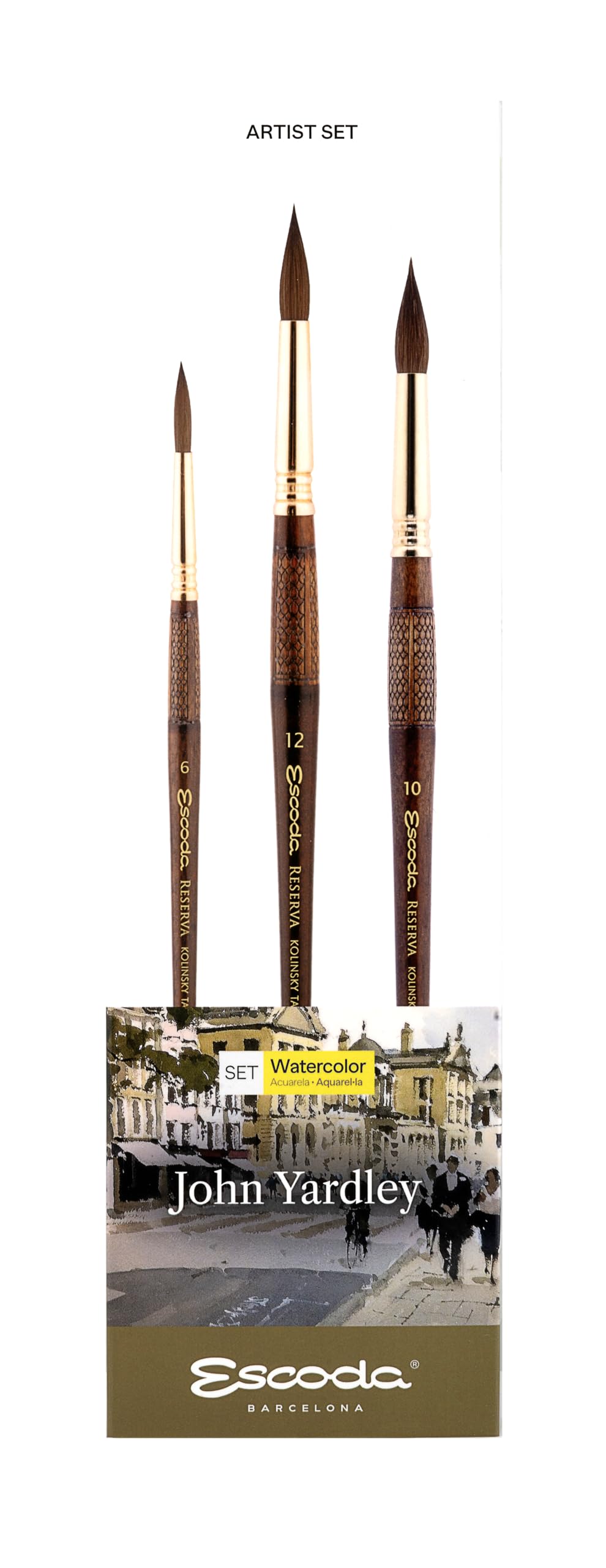 John Yardley Signature Collection - Escoda Reserva Watercolour Brushes