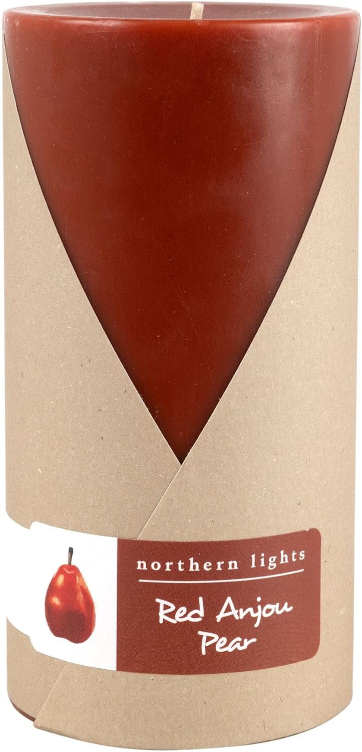 Northern Lights Candles Fragrance Palette Pillar, 3x6, Red