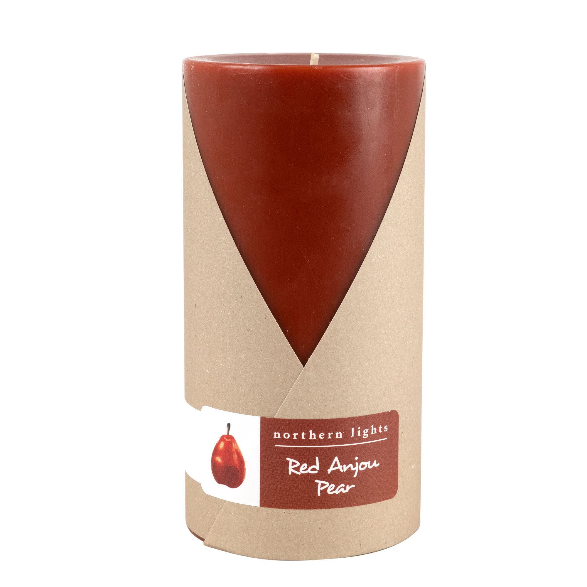 Northern Lights Candles Fragrance Palette Pillar, 3x6, Red Anjou Pear