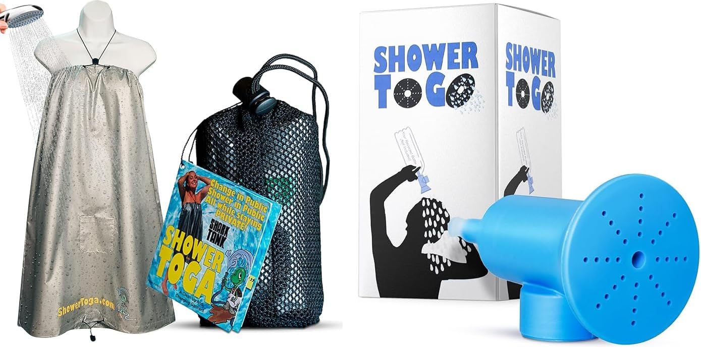 Shower Toga – Wearable Shower Garment, Privacy RV & Camping Shower, Shower to Go: Portable Camping Shower, Best Outdoor Emergency Body Cleaning Device