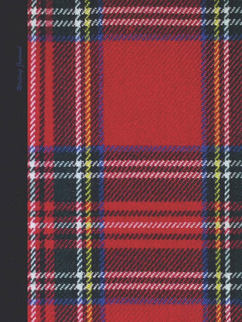 Writing Journal: Hardback Lined Paper Notebook for Creative Writers or Personal Use; With a PRINTED IMAGE of tartan ( Plaid in Red )