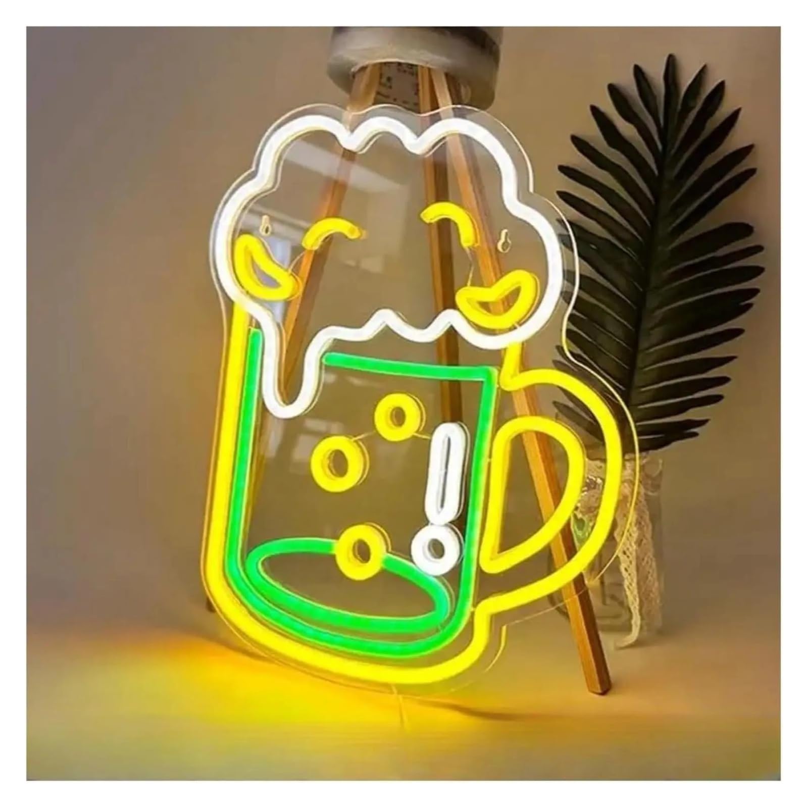 Luces de neón Letrero De Neón De Cerveza Para Bar, Club, Hogar, Pub, Tienda, Fiesta, Decoración Personalizada, 36x32cm
