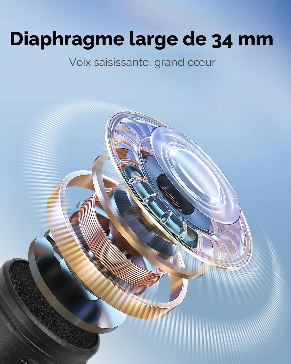 ALPOWL Microphone sans Fil, Microphone karaoké avec 192KHZ/24Bit, système de Micro Dynamiq - Mise en situation et utilisation