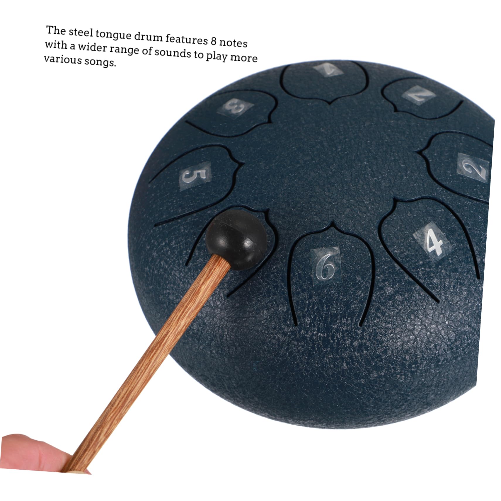 BESTonZON 8-tone Steel Tongue Drum Handmade Handpan Drum for Boys and Girls Adults Portable Percussion Instrument Drumsticks Blue