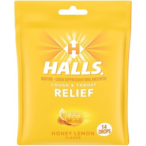 HALLS Alivio de gotas para la tos con miel y limĂłn, 14 gotas HALLS Alivio de gotas para la tos con miel y limĂłn, 14 gotas