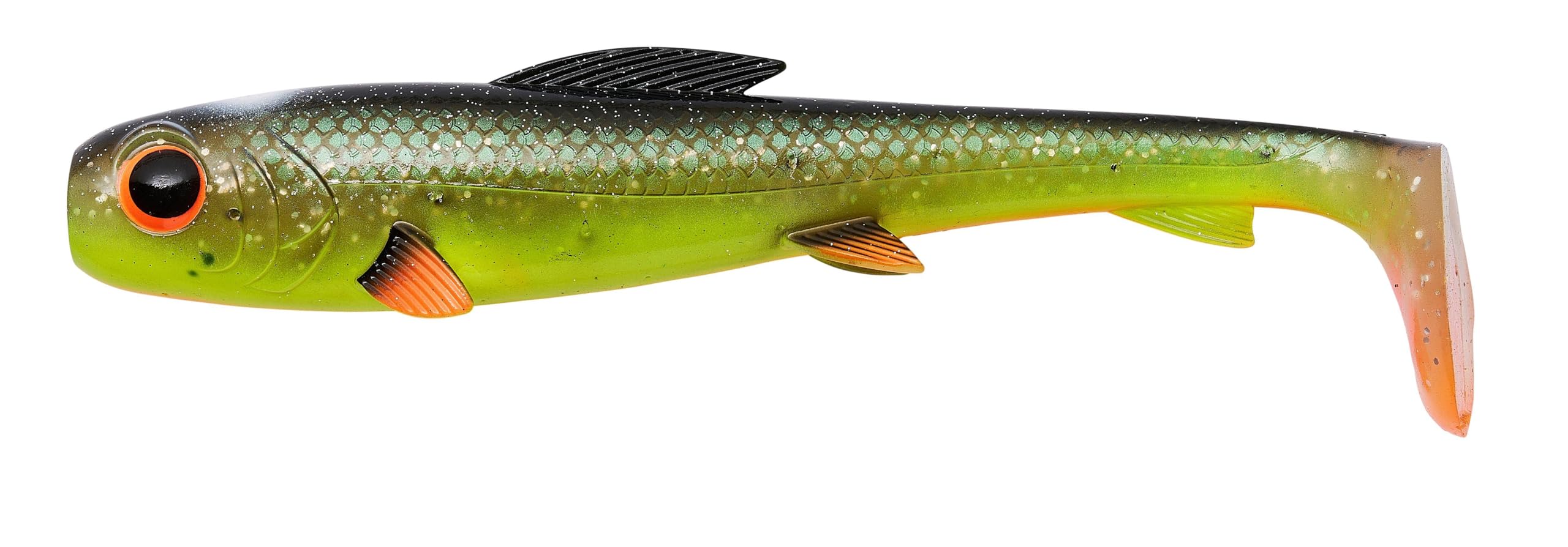 Abu Garcia Svartzonker McPike, Słodkowodna Przynęta Szczupakowa z Wymienną Tarczą Smack! Disc, Tail Action do Łowienia Szczupaków, Sandaczy i Ryb Drapieżnych, Yellow Fin Perch 17 cm