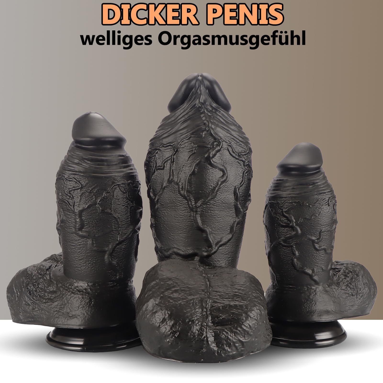 BDSMAGE dildo anale, plug anale gigante con forte ventosa, plug anale plug grandi giocattolo del sesso coda di dilo giocattoli sessuali per donne uomini coppie (L)