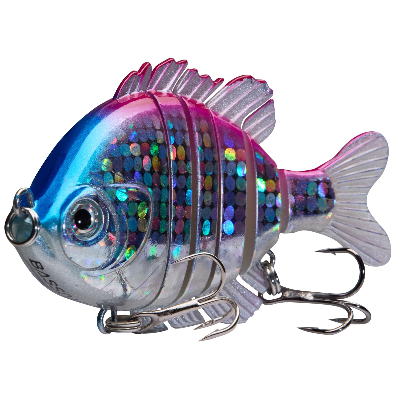 BASSDASH SwimPanfish Lot de 4 leurres de pêche multi-articulés en eau salée 8,9 cm/24,1 g